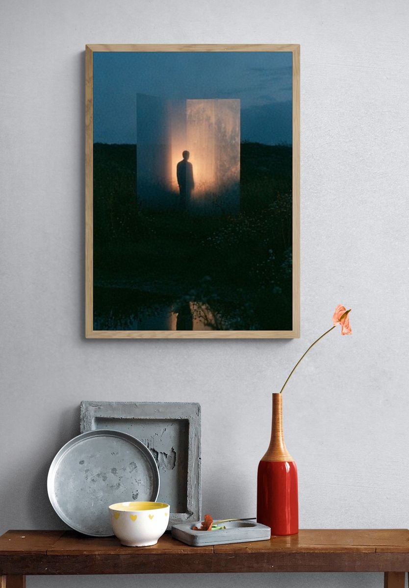 Silhouetted Figure at Dusk Poster. — room view 3