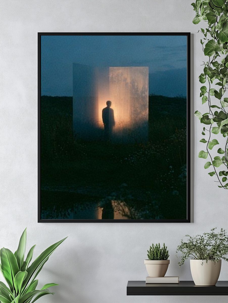 Silhouetted Figure at Dusk Poster. — room view 4