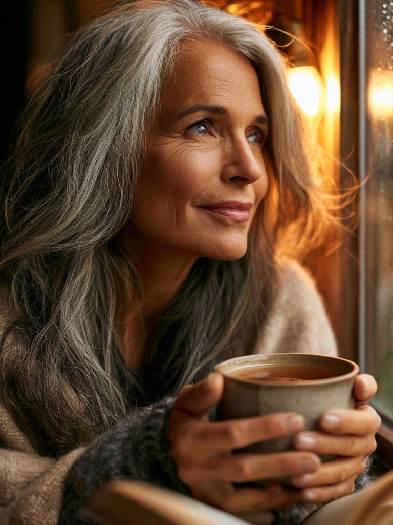 Cozy Window Portrait Photography Poster. poster detail