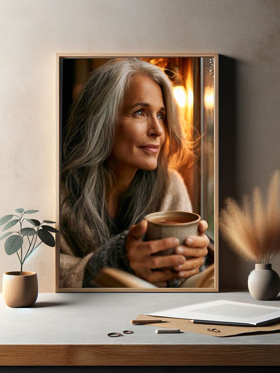 Cozy Window Portrait Photography Poster. — room view 2