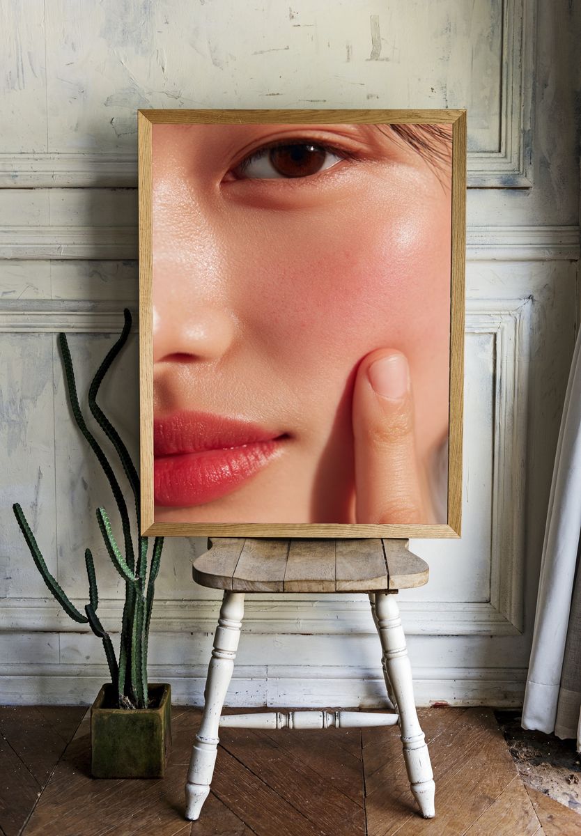 Close-Up Beauty Portrait Print. room preview