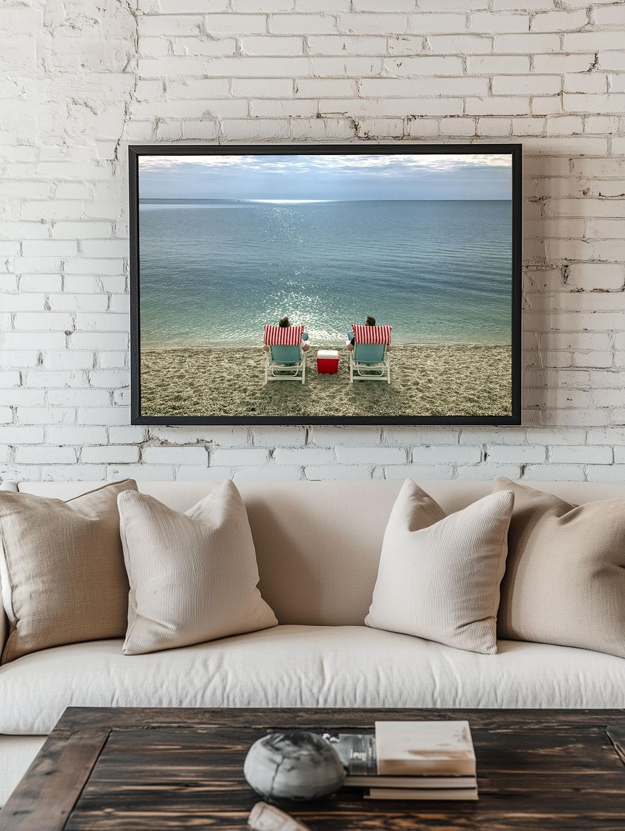 Seaside Lounge Photography Poster. — room view 1