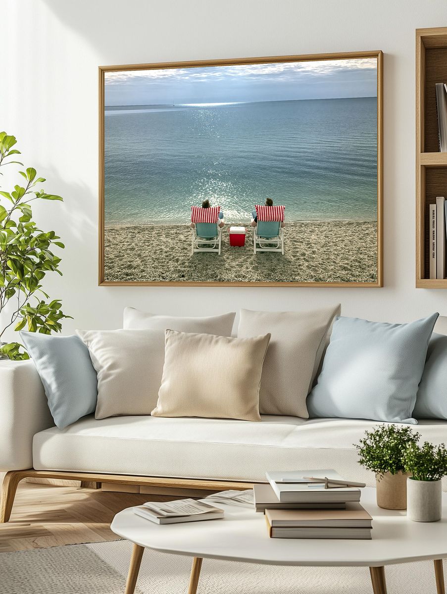 Seaside Lounge Photography Poster. — room view 2