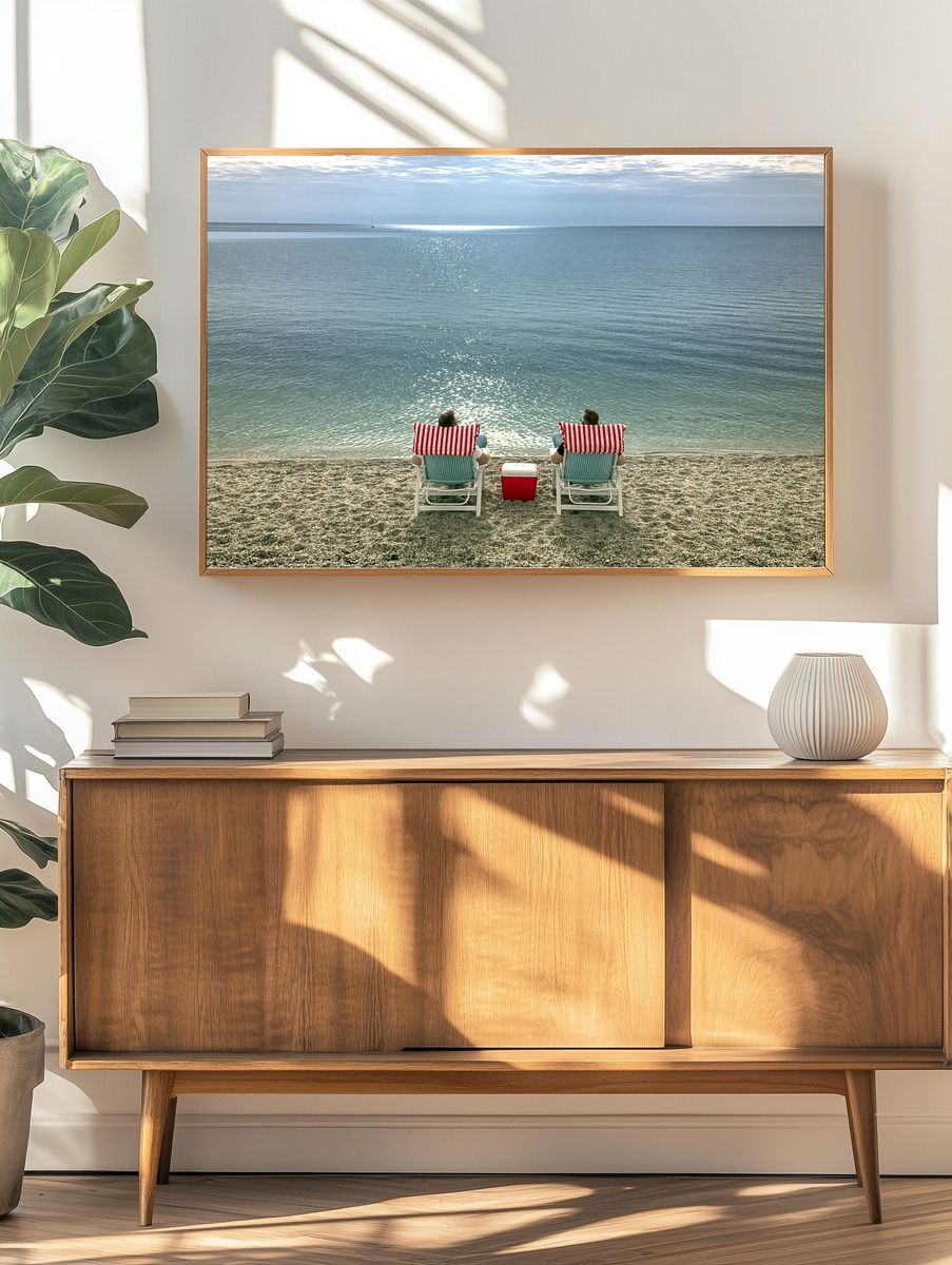 Seaside Lounge Photography Poster. — room view 3