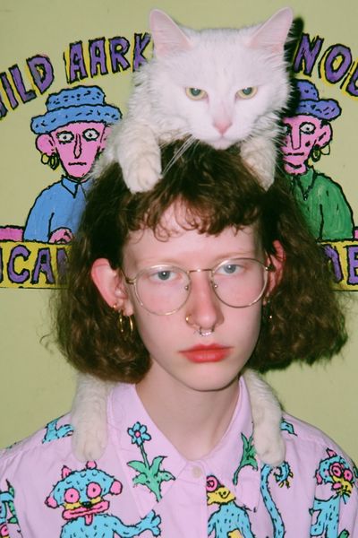 White Cat Portrait Photography Poster.