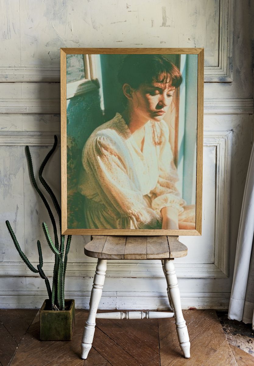 Sunlit Woman Portrait Print. room preview