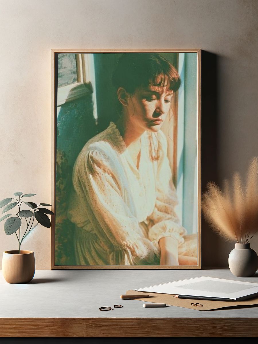 Sunlit Woman Portrait Print. — room view 2