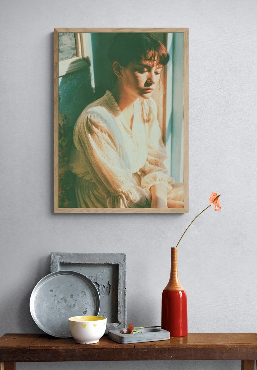 Sunlit Woman Portrait Print. — room view 3