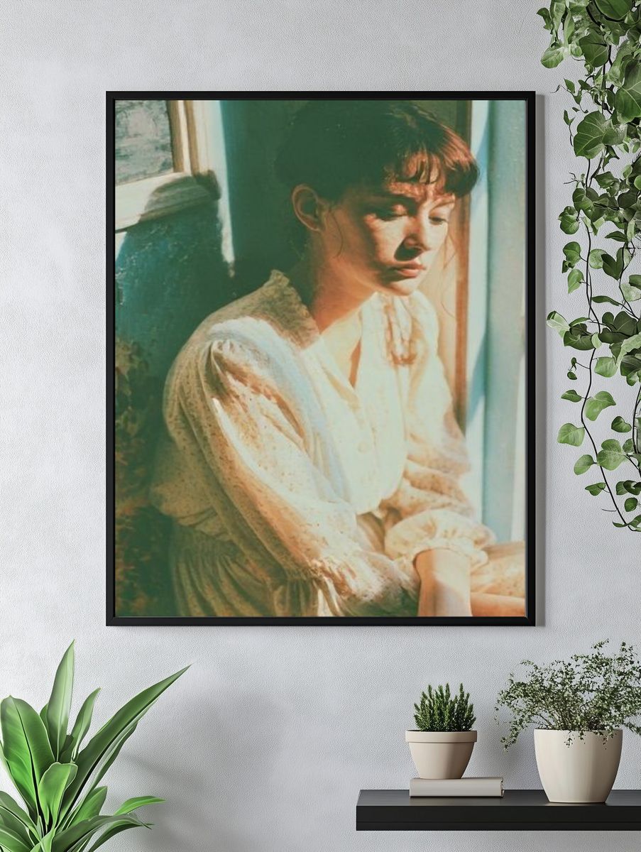 Sunlit Woman Portrait Print. — room view 4
