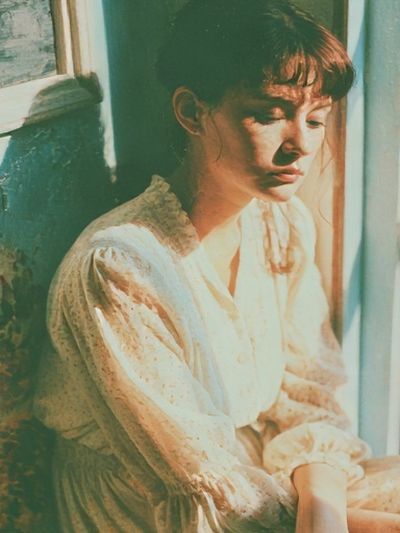 Sunlit Woman Portrait Print.