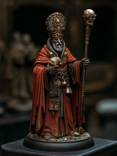 Dark Fantasy Cleric Miniature Print.
