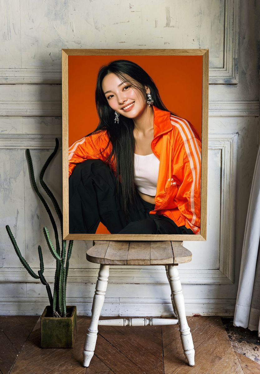 Orange Studio Portrait Poster. room preview