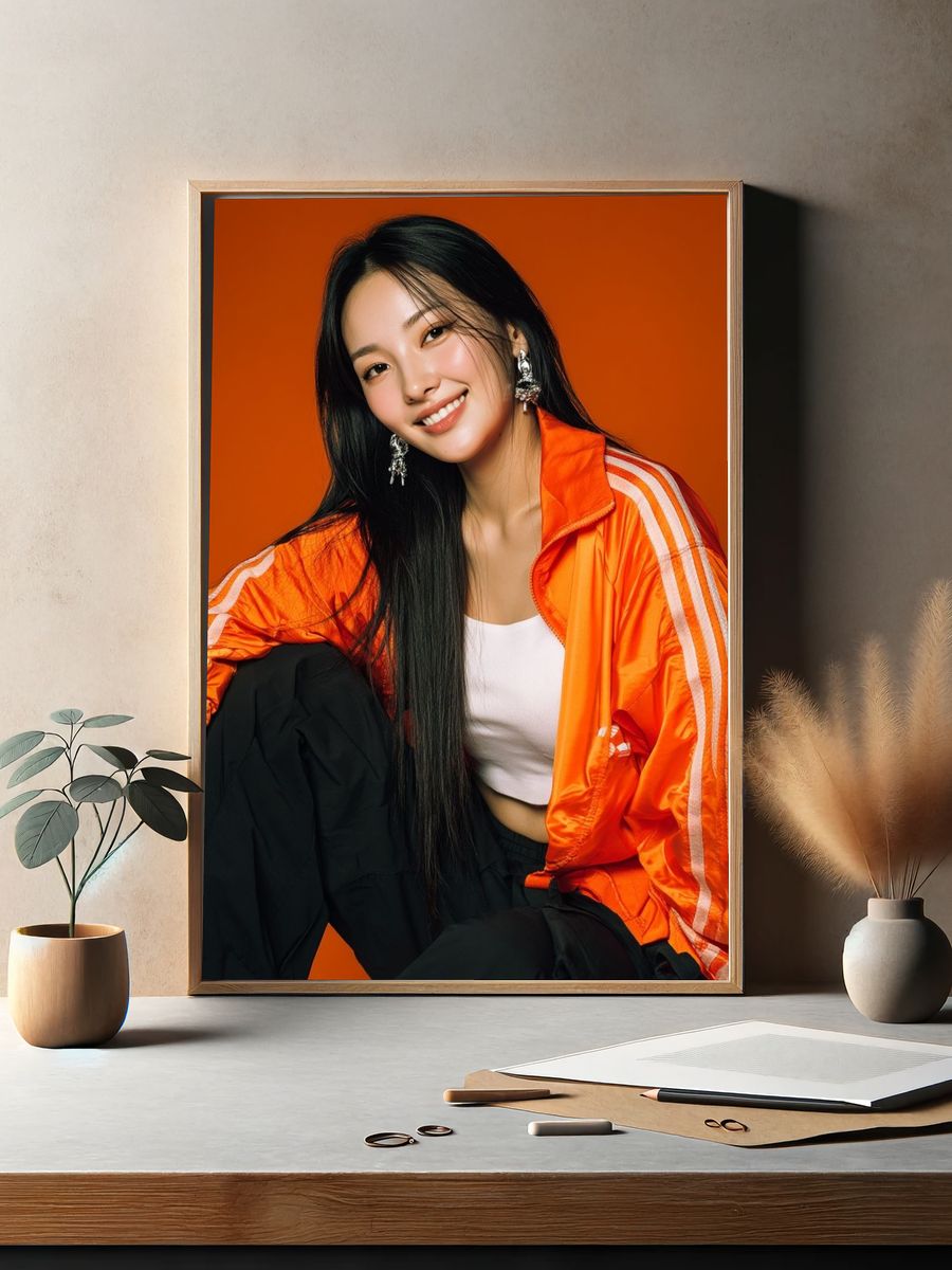 Orange Studio Portrait Poster. — room view 2