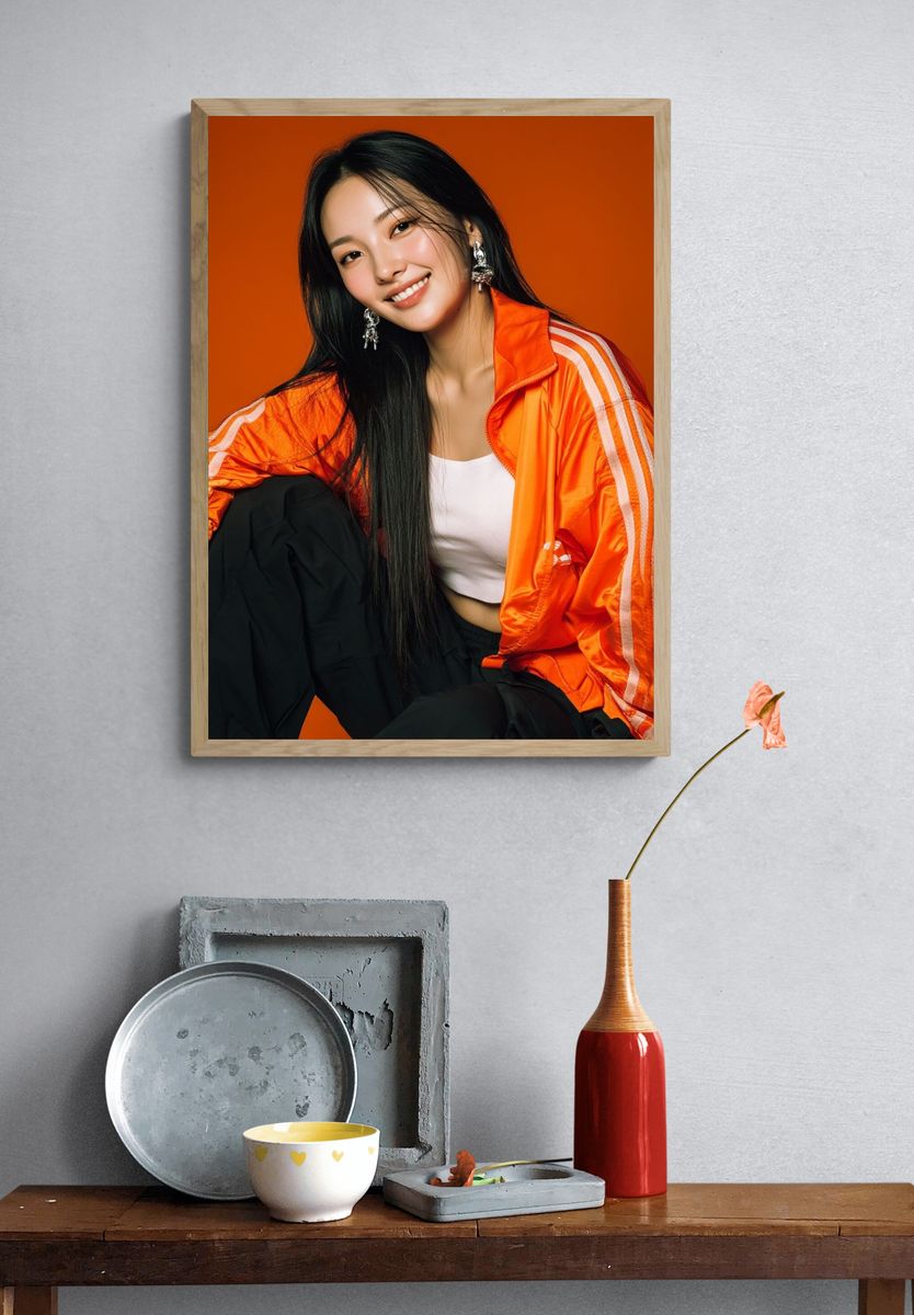Orange Studio Portrait Poster. — room view 3