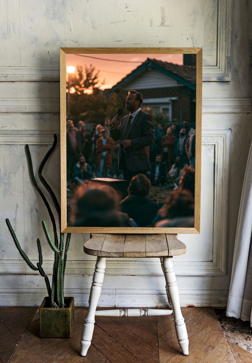 Outdoor Speech at Sunset Poster. room preview