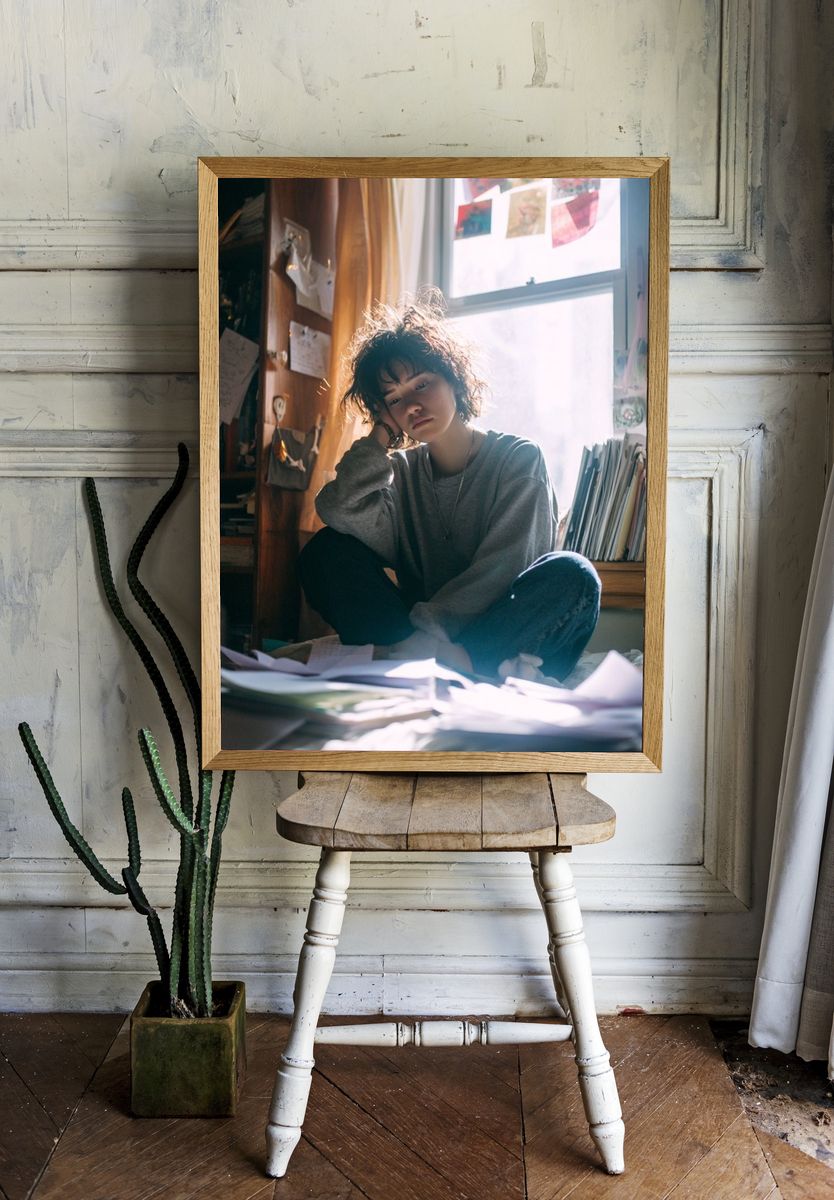 Moody Bedroom Portrait Photography Poster. — room view 1