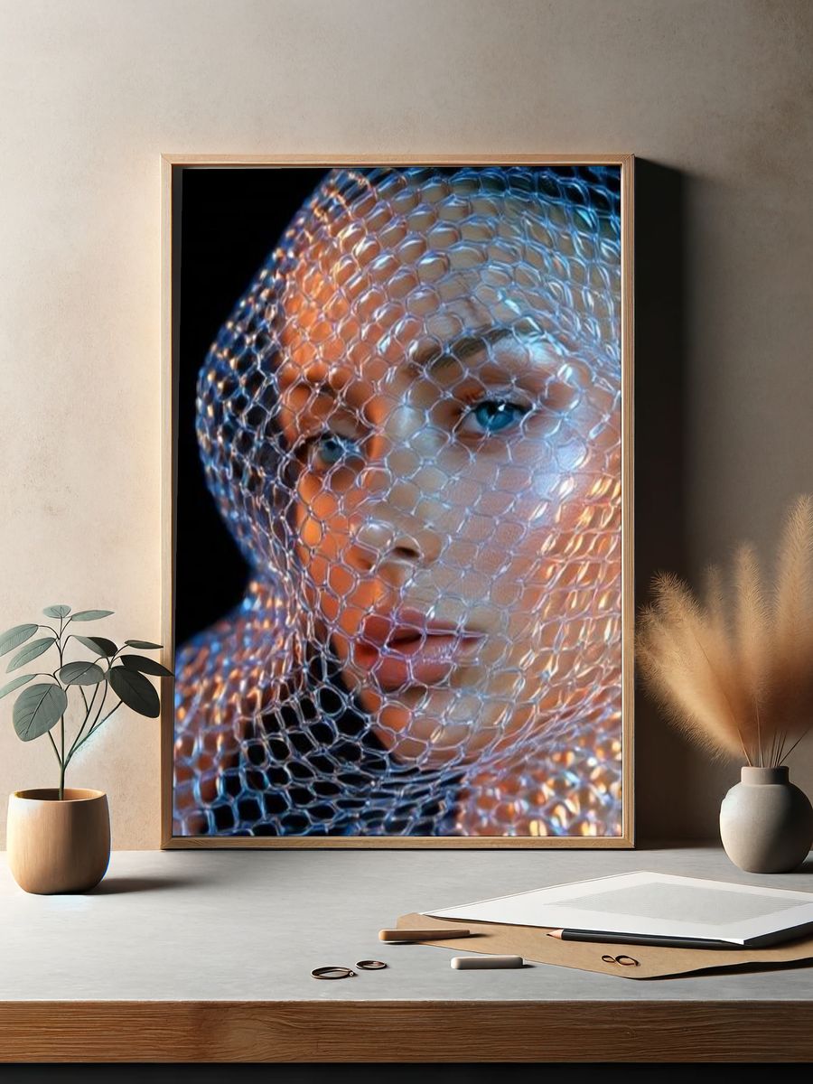 Futuristic Portrait Photography Poster. — room view 2