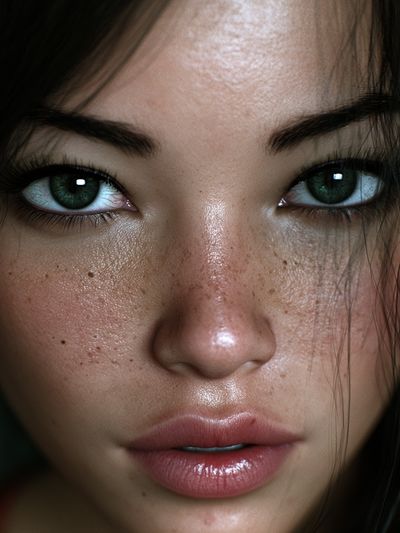 Freckled Portrait Photography Poster. poster