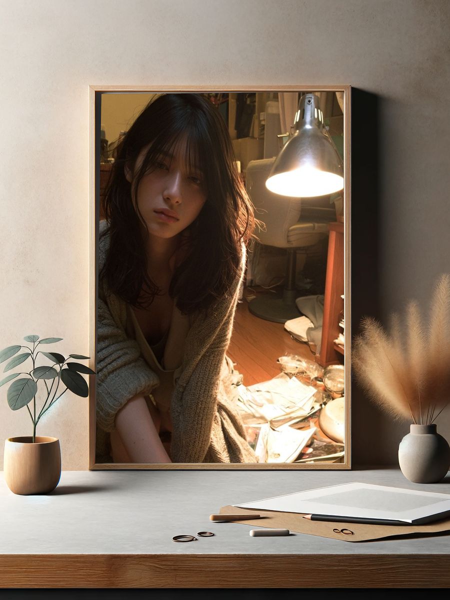 Moody Studio Portrait Print. — room view 2