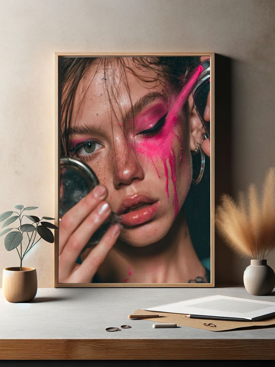 Strawberry Beauty Still Life Poster. — room view 2