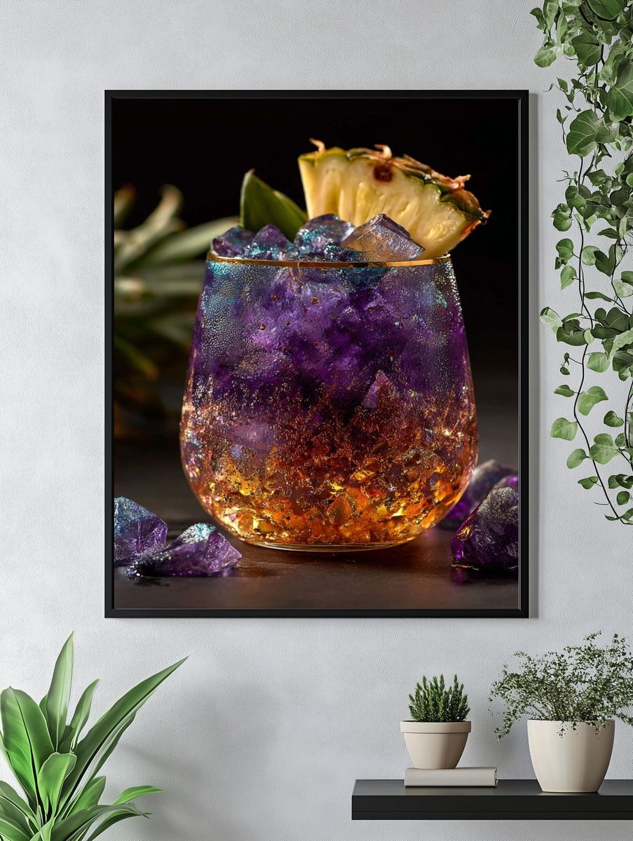 Tropical Crystal Cocktail Photography Poster. — room view 4