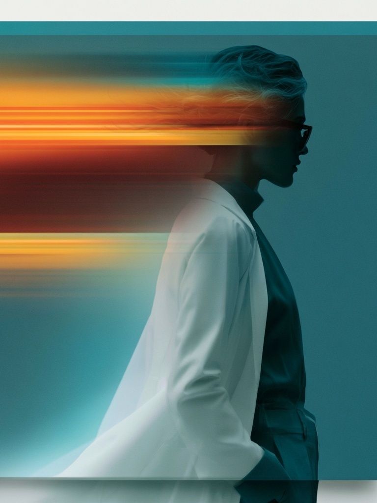 Neon Motion Portrait Print. poster — photography art
