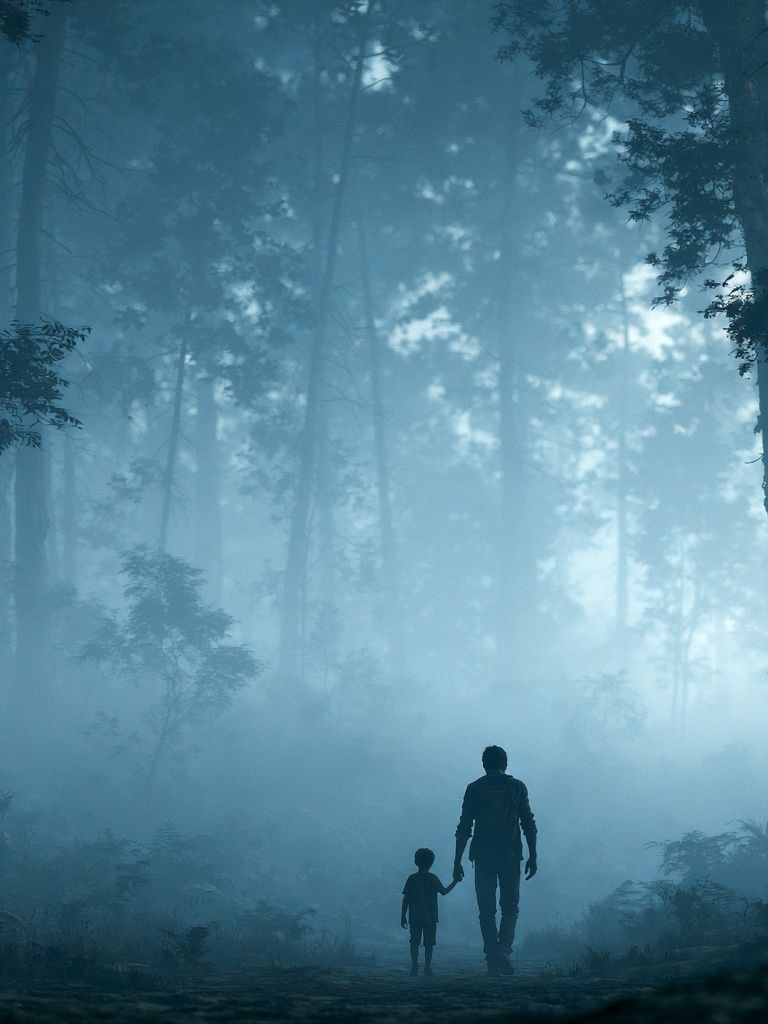 Misty Forest Walk Photography Poster. poster — photography art