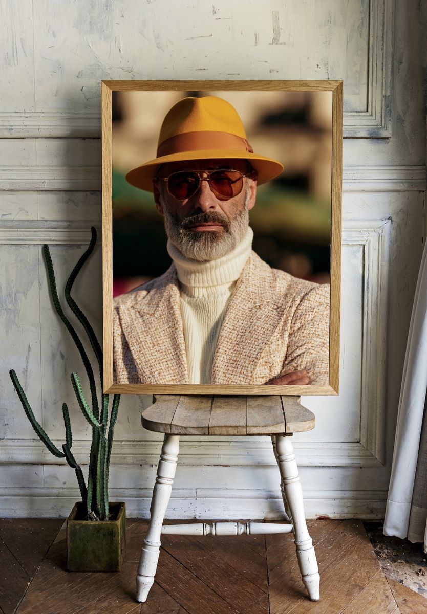 Stylish Man Portrait Photography Poster. room preview