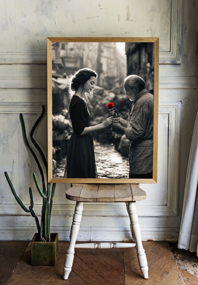 Red Rose Exchange Fine-Art Print. — room view 1