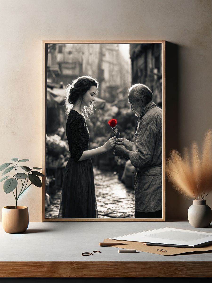 Red Rose Exchange Fine-Art Print. — room view 2