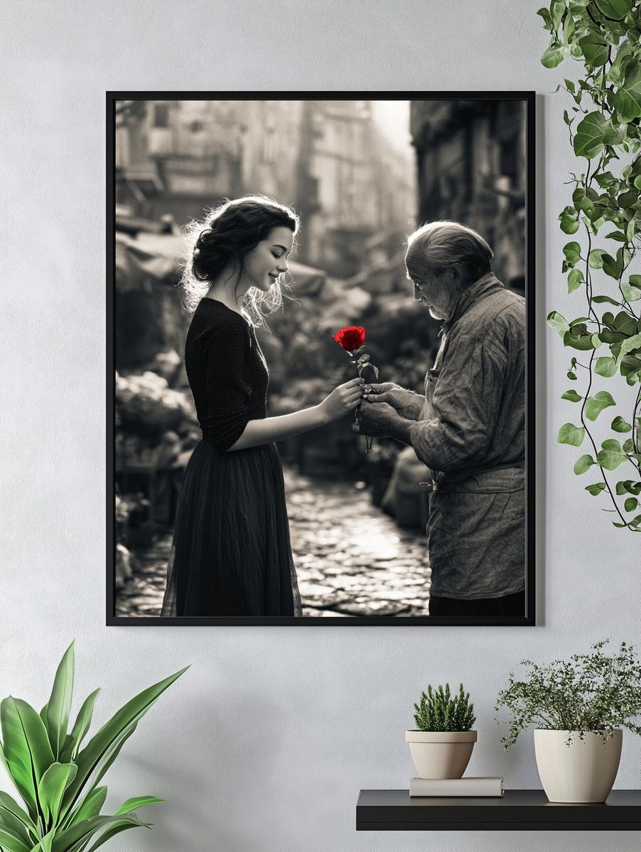 Red Rose Exchange Fine-Art Print. — room view 4