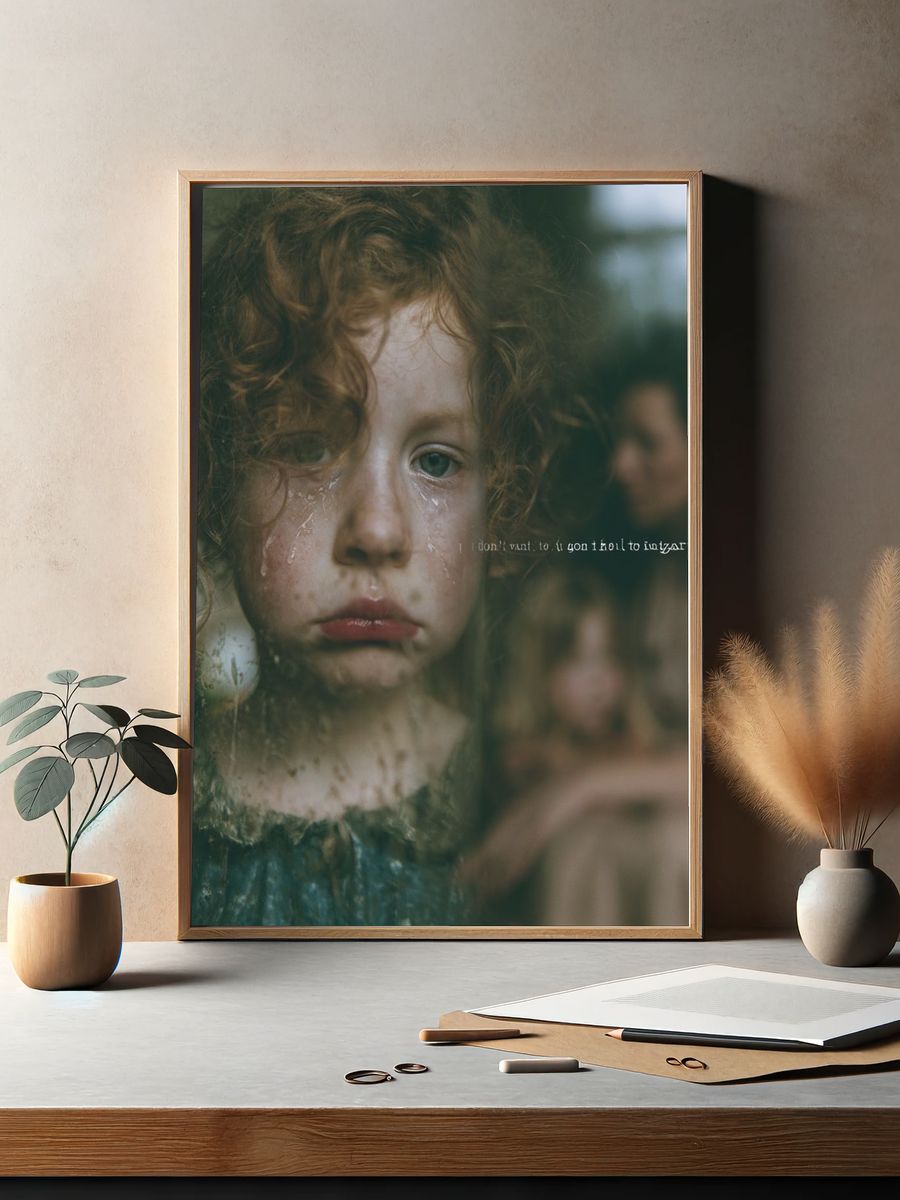 Melancholy Child Portrait Poster. — room view 2