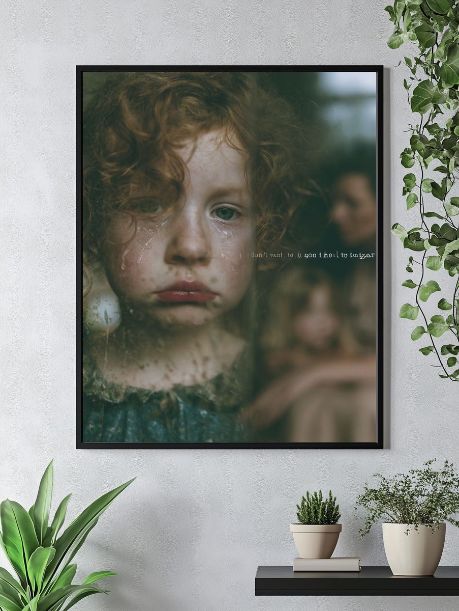 Melancholy Child Portrait Poster. — room view 4