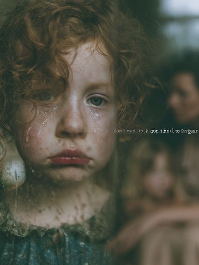 Melancholy Child Portrait Poster.