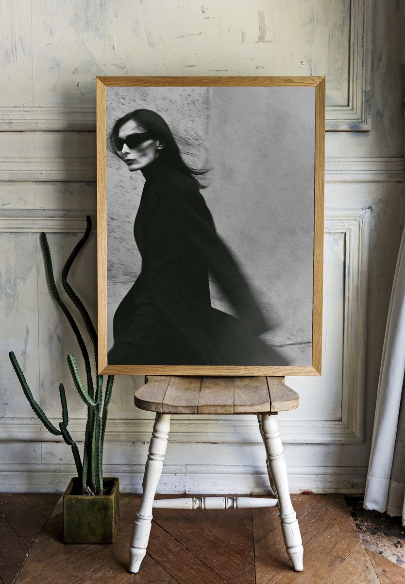 Shadowed Woman Photography Poster. room preview