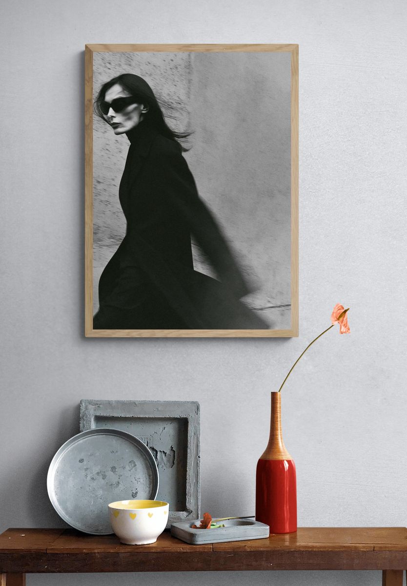 Shadowed Woman Photography Poster. — room view 3