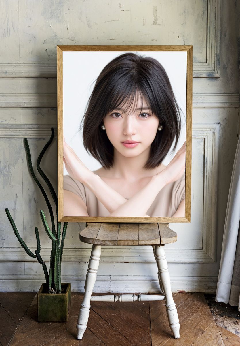 Elegant Portrait Photography Poster. — room view 1