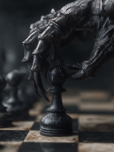Dark Chess Claw Photography Poster. poster print