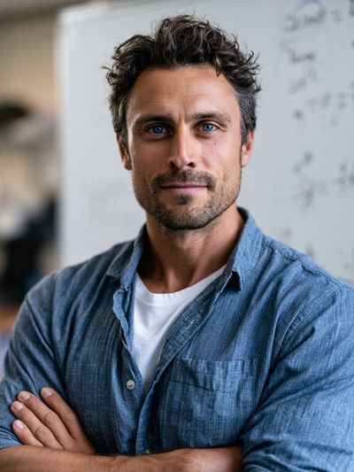 Confident Man Portrait Photography Poster.