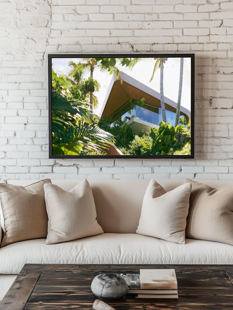 Tropical Modern Villa Photography Poster. room preview