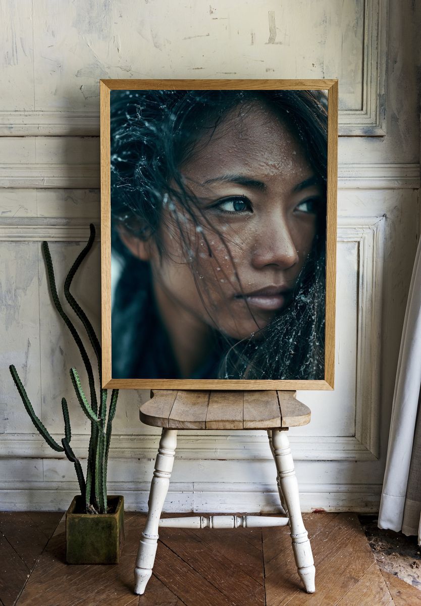 Moody Portrait Photography Poster. room preview