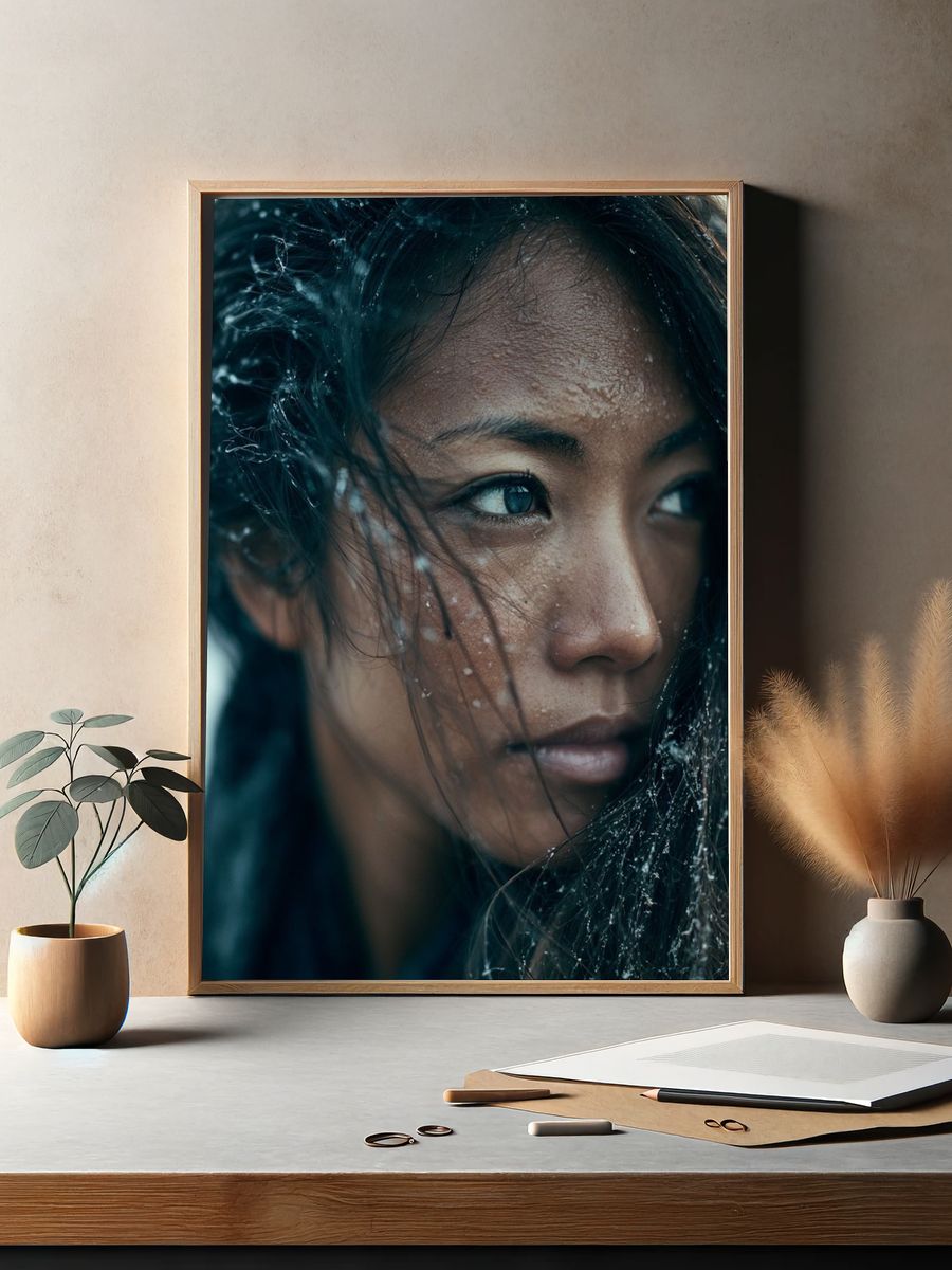Moody Portrait Photography Poster. — room view 2