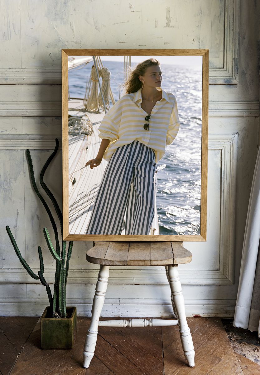 Sailing Fashion Portrait Poster. room preview
