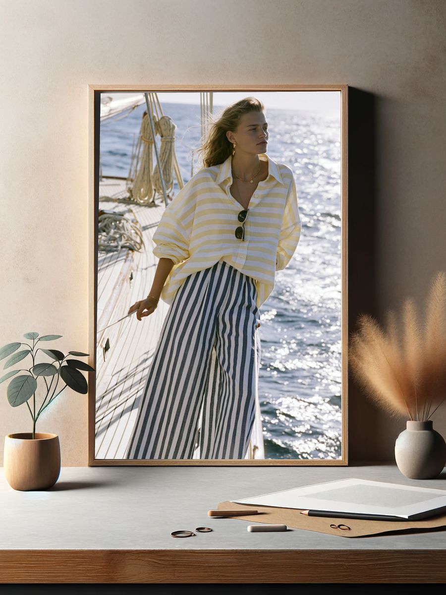 Sailing Fashion Portrait Poster. — room view 2
