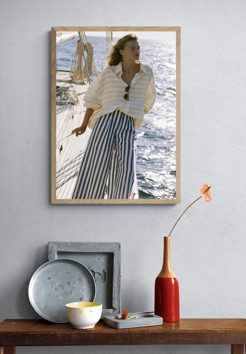 Sailing Fashion Portrait Poster. — room view 3