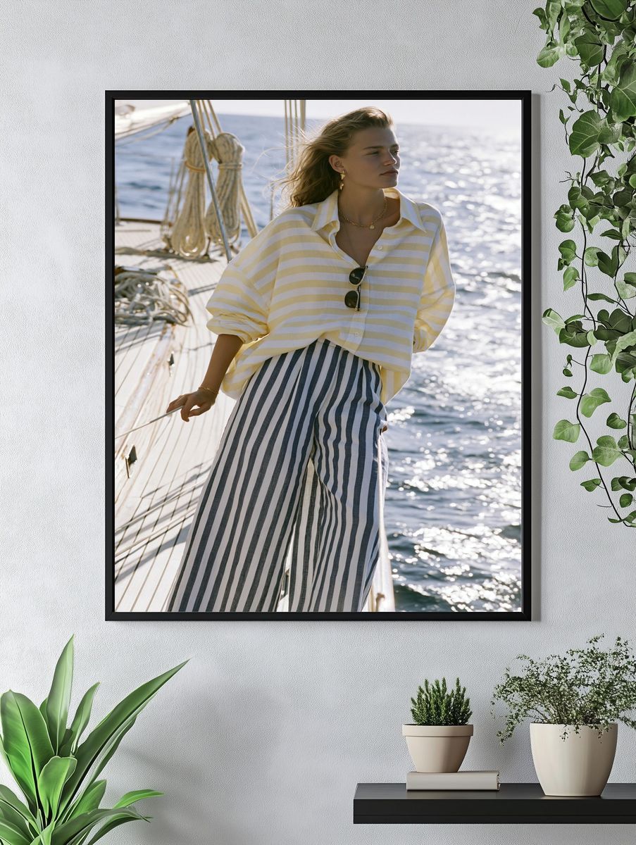 Sailing Fashion Portrait Poster. — room view 4