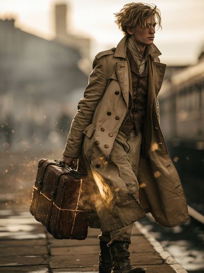 Trench Coat Traveler Photography Poster.