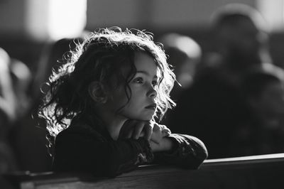 Contemplative Child Portrait Print. poster