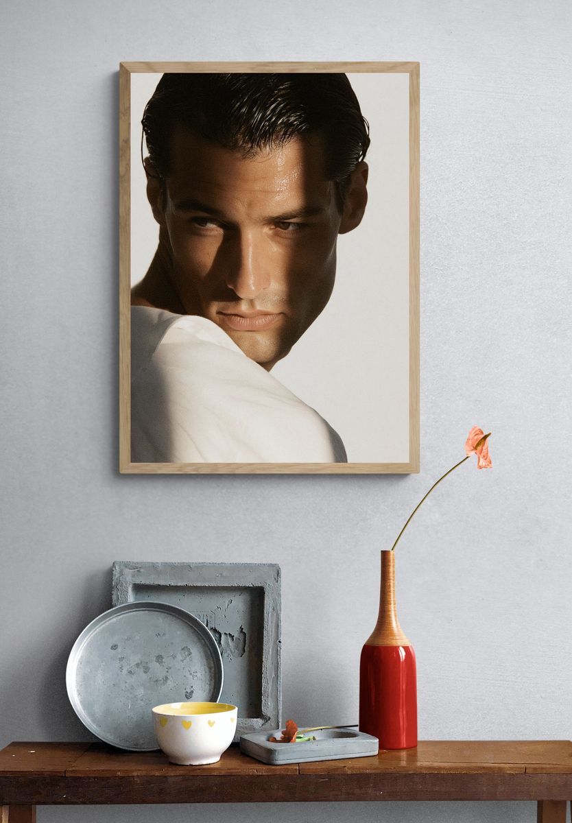 Smiling Woman Portrait Photography Poster. — room view 3