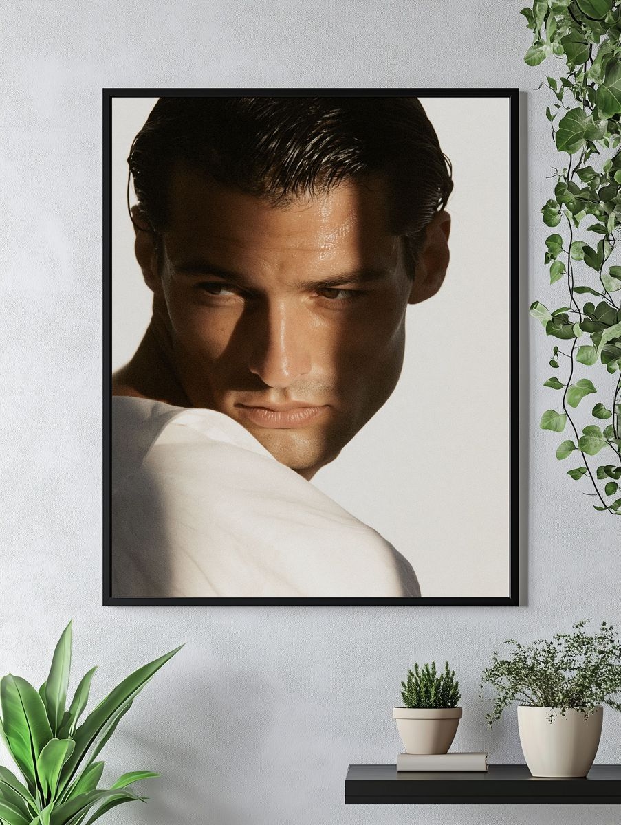 Smiling Woman Portrait Photography Poster. — room view 4